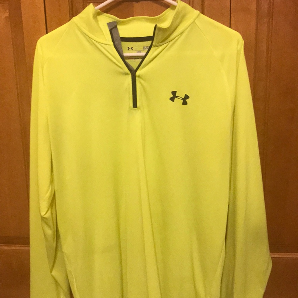 Under Armour neon yellow 1/4 zip